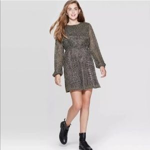 Silver and gold striped dress